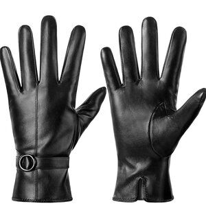 Womens winter leather gloves